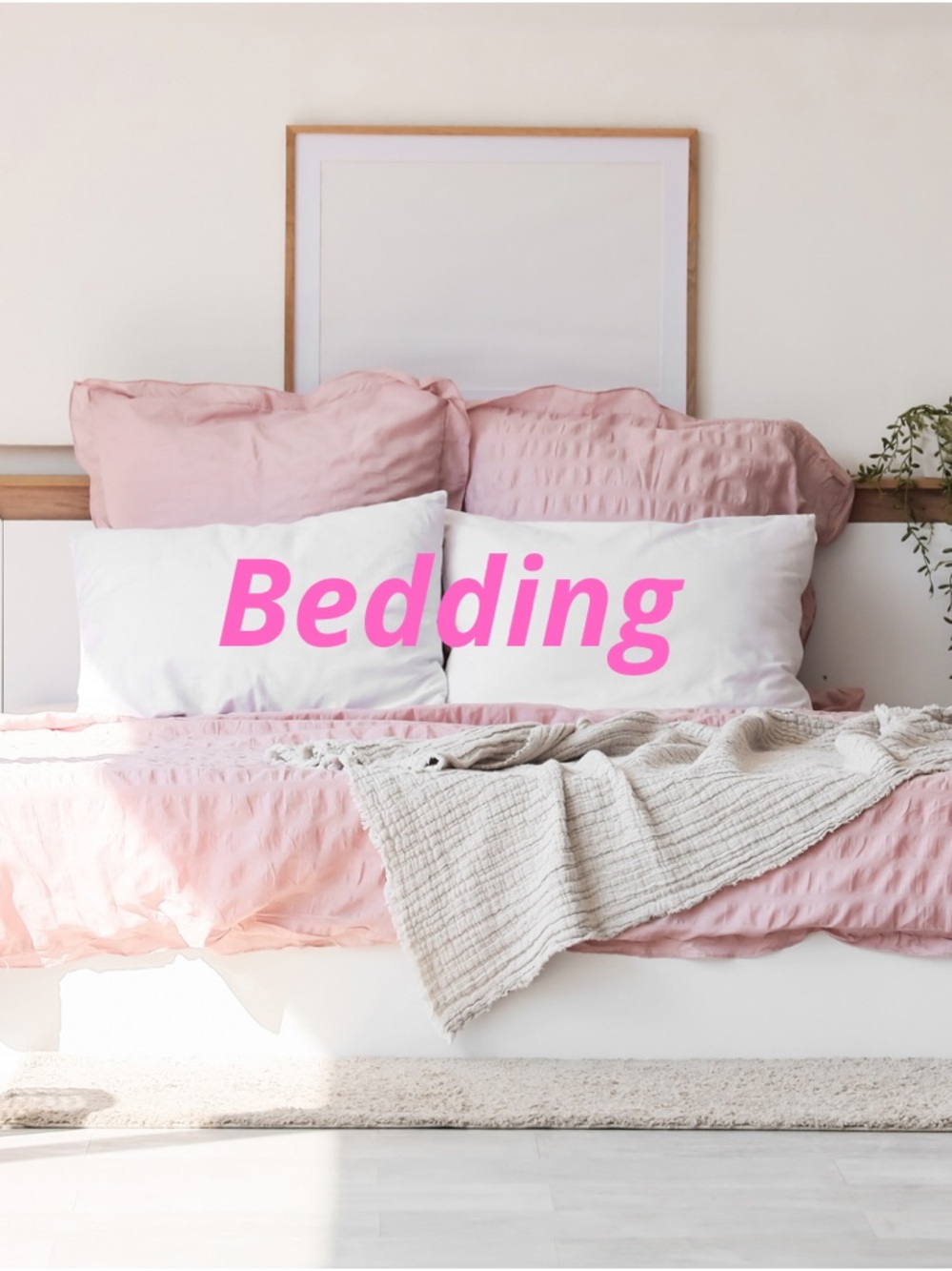 Bedding.      Not for sale